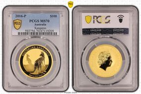 2016-P $100 Kangaroo Au MS70
