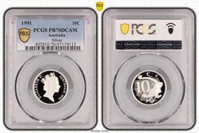 1991 10C Silver PR70DCAM