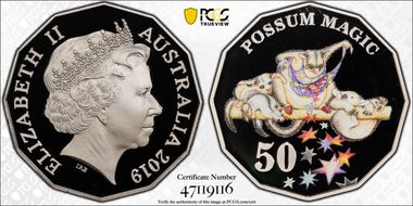 2019 50C Possum Magic Colorized PR70DCAM
