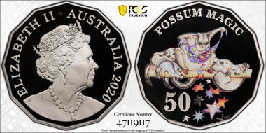 2020 50C Possum Magic Colorized PR70DCAM