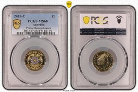 2019-C $2 Police Remembrance Colorized MS68