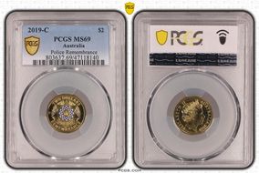 2019-C $2 Police Remembrance Colorized MS69