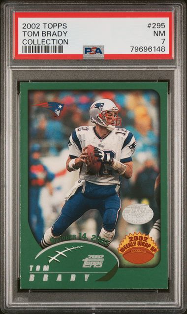 2005 Topps 50th Anniversary Team Autographs #TA-TBR Tom Brady Signed Card  (#50/50) - PSA NM 7 on Goldin Auctions