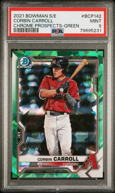 2021 Bowman Sapphire Edition Chrome Prospects Green #BCP142 Corbin