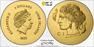 2023 $5 Arethusa Au Silk Finish SP70