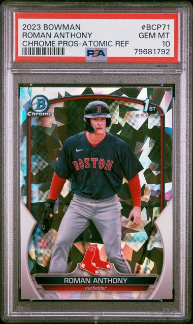 2023 Bowman BOWMAN CHROME PROSPECTS ATOMIC REF #BCP71 Roman Anthony front