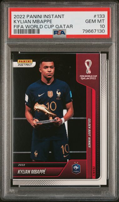 2022 Panini Instant Fifa World Cup Qatar 133 Kylian Mbappe PSA 10