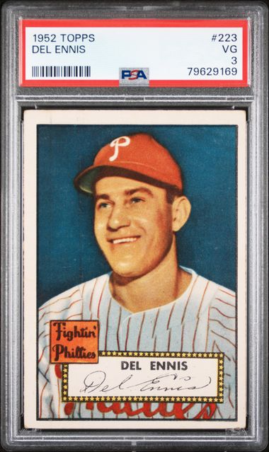 1952 Topps #223 Del Ennis front