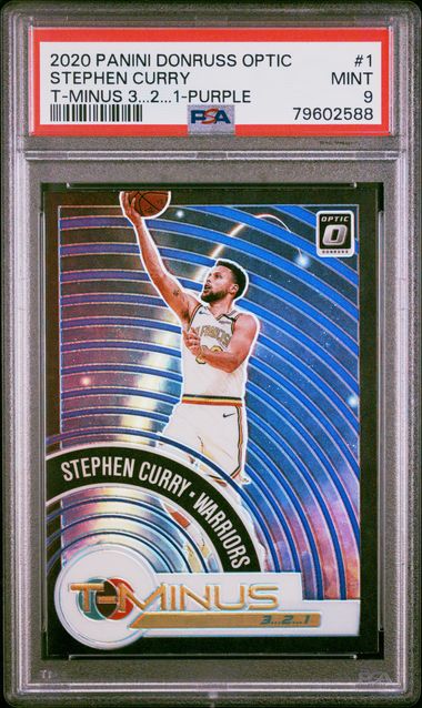 2020 Panini Donruss Optic T-Minus 3...2...1 Purple 1 Stephen Curry