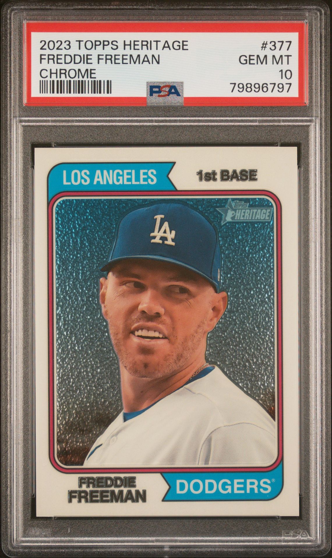 2023 Topps TOPPS HERITAGE Chrome #377 Freddie Freeman front