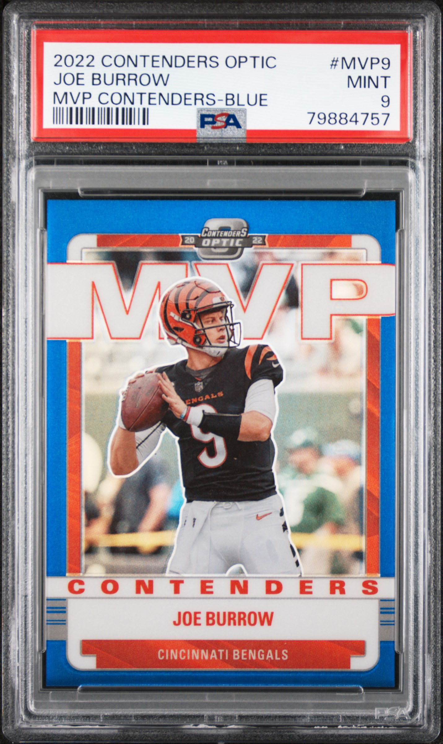 2022 #MVP9 Joe Burrow PSA 9 Panini Contenders Optic MVP Contenders