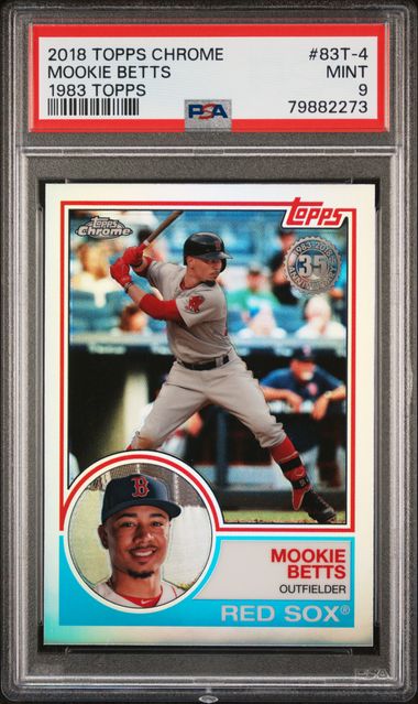 2014 Topps Update #US26 Mookie Betts RC Rookie On Card PSA/DNA Auto GEM  MINT 10