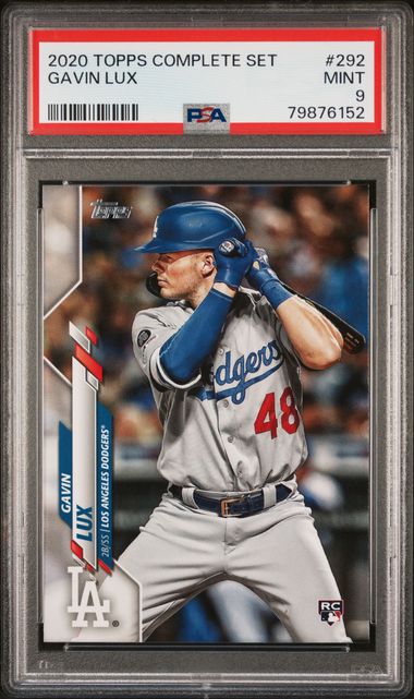 At Auction: 2020 Topps Complete set Gavin Lux PSA 9 RC