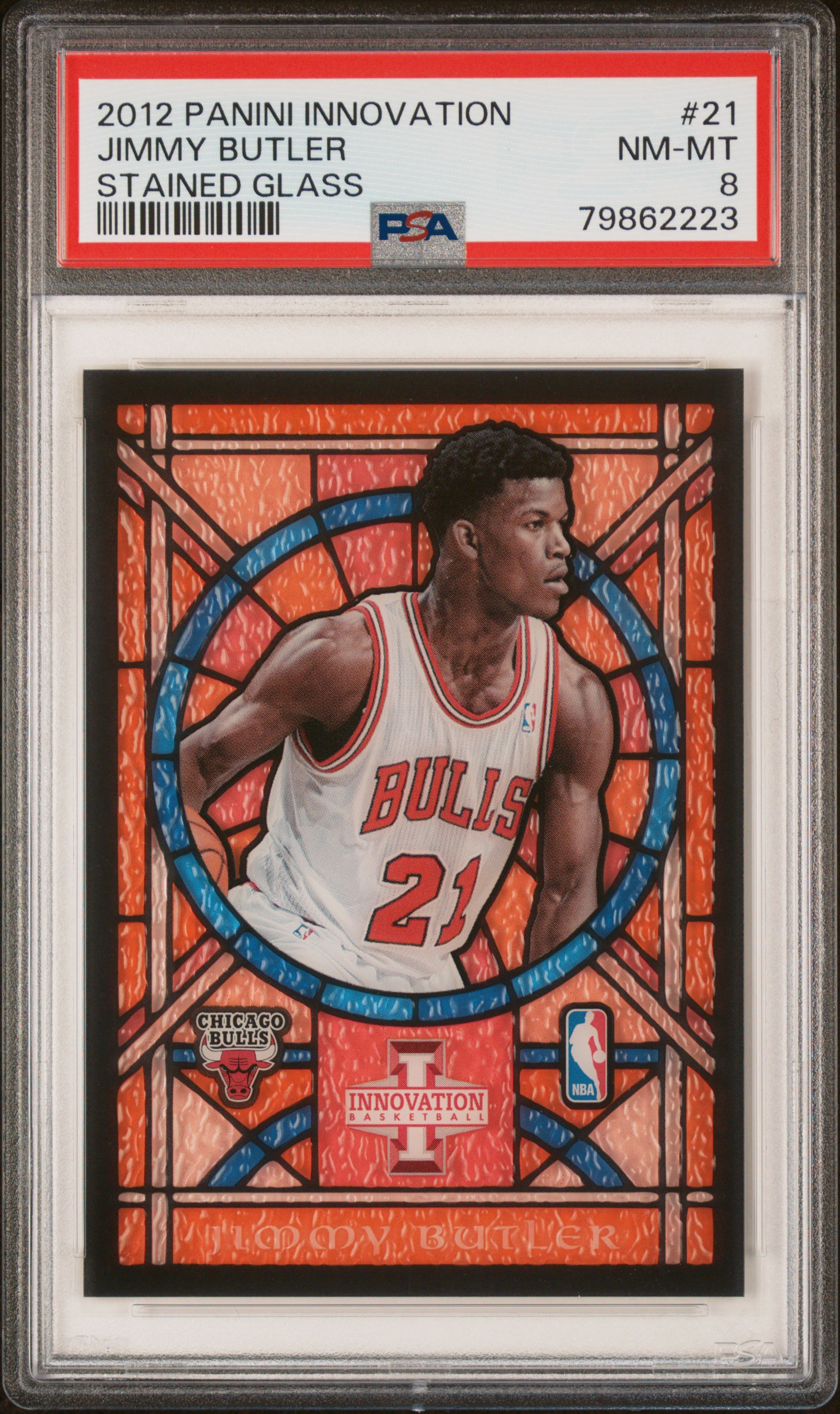 2012 Panini Innovation Stained Glass Jimmy Butler #21 (Stained Glass) Nm-Mt 8 front