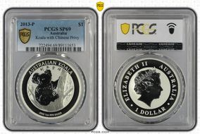 2013-P $1 Koala with Chinese Privy SP69
