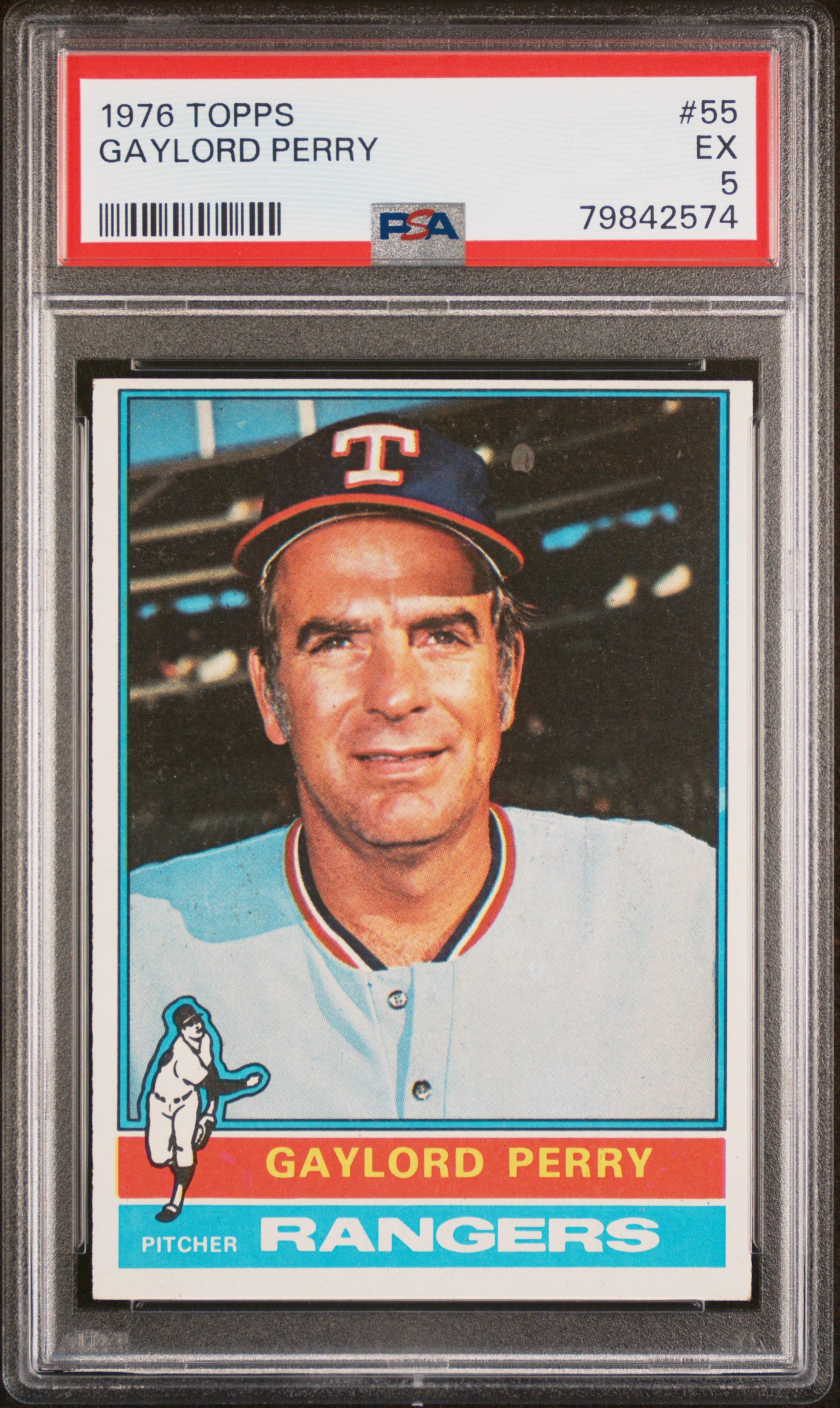 1976 Topps #55 Gaylord Perry – PSA EX 5