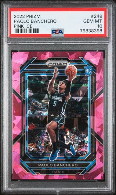 2022 Panini Prizm Pink Ice 249 Paolo Banchero Rookie Card