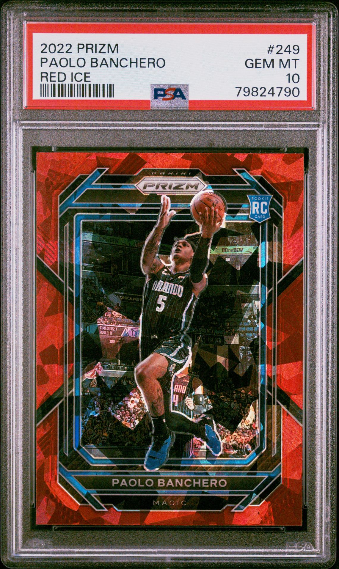 2022 Panini PANINI PRIZM RED ICE #249 Paolo Banchero front