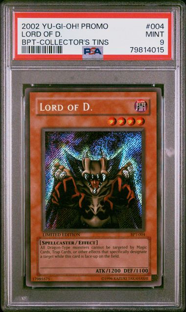 2002 Yu-Gi-Oh! PROMO COLLECTOR´S TINS SECRET RARE LORD OF D. BPT