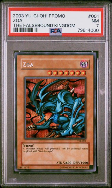 2003 Yu-Gi-Oh! Promo The Falsebound Kingdom #001 Zoa – PSA NM 7 on