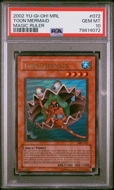 2002 Yu-Gi-Oh! Mrl-Magic Ruler #072 Toon Mermaid – PSA GEM