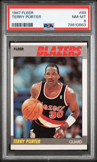 1987 Fleer #89 Terry Porter Trailblazers front