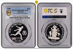 1984 $10 Los Angeles Olympics PR65DCAM