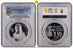 2003 € 1 1/2 Mona Lisa PR66DCAM