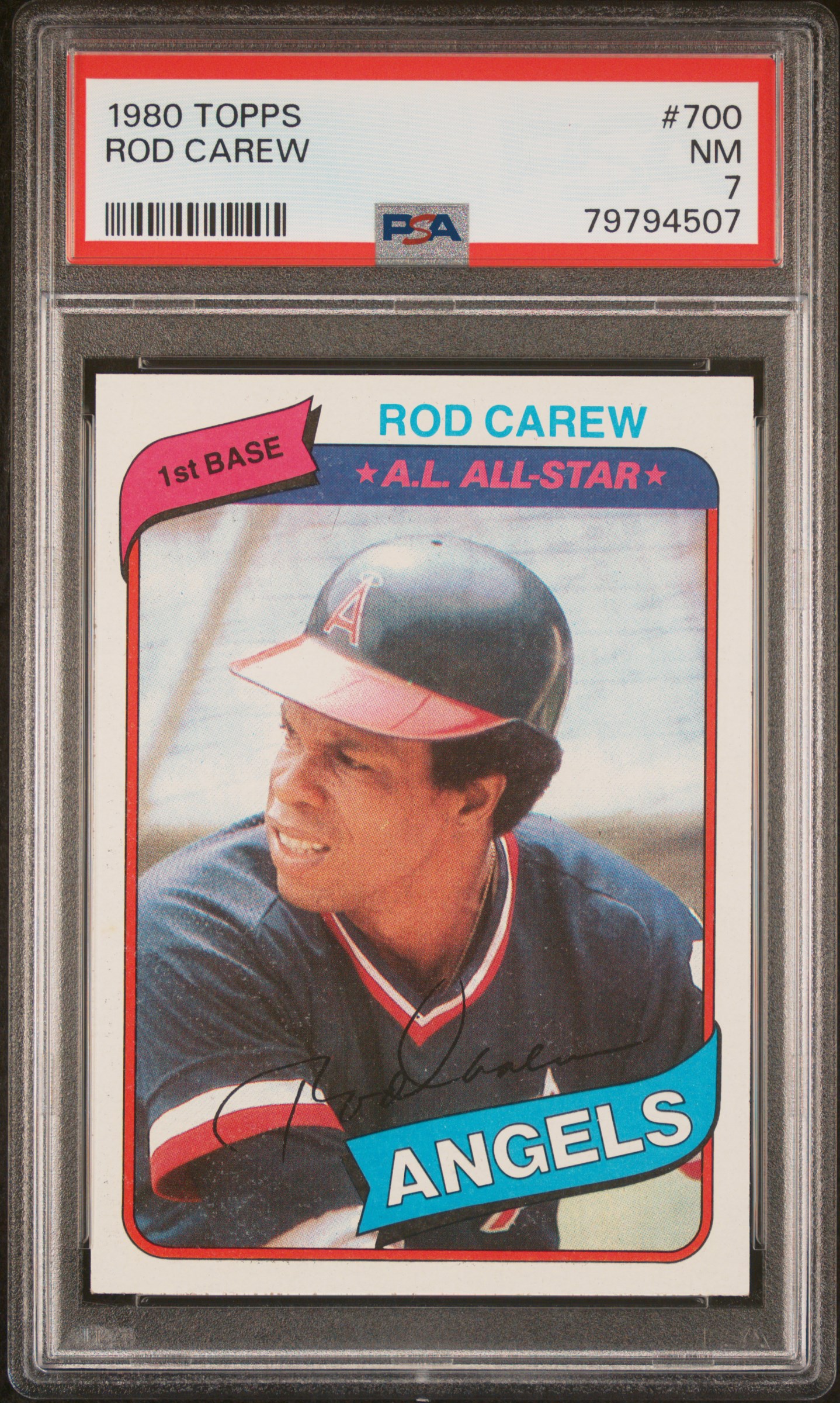 1980 Topps #700 Rod Carew – PSA NM 7