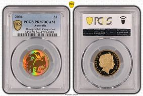 2004 $1 Holographic Kangaroos PR69DCAM