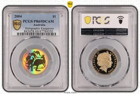 2004 $1 Holographic Kangaroos PR69DCAM