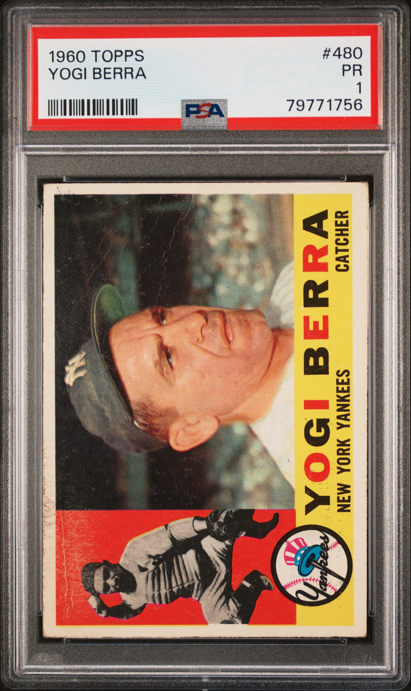 1960 Topps #480 Yogi Berra PSA 1