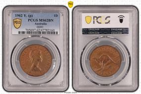 1962 Y. (p) 1D DDO MS62BN