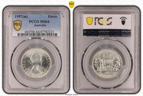 1957(m) Florin MS64