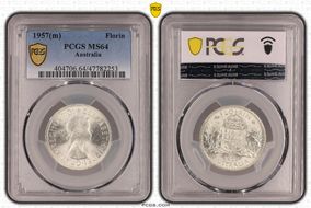 1957(m) Florin MS64