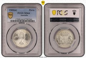 1960(m) Florin KM-60  Ag MS64