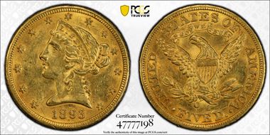 1893-O $5 MS62