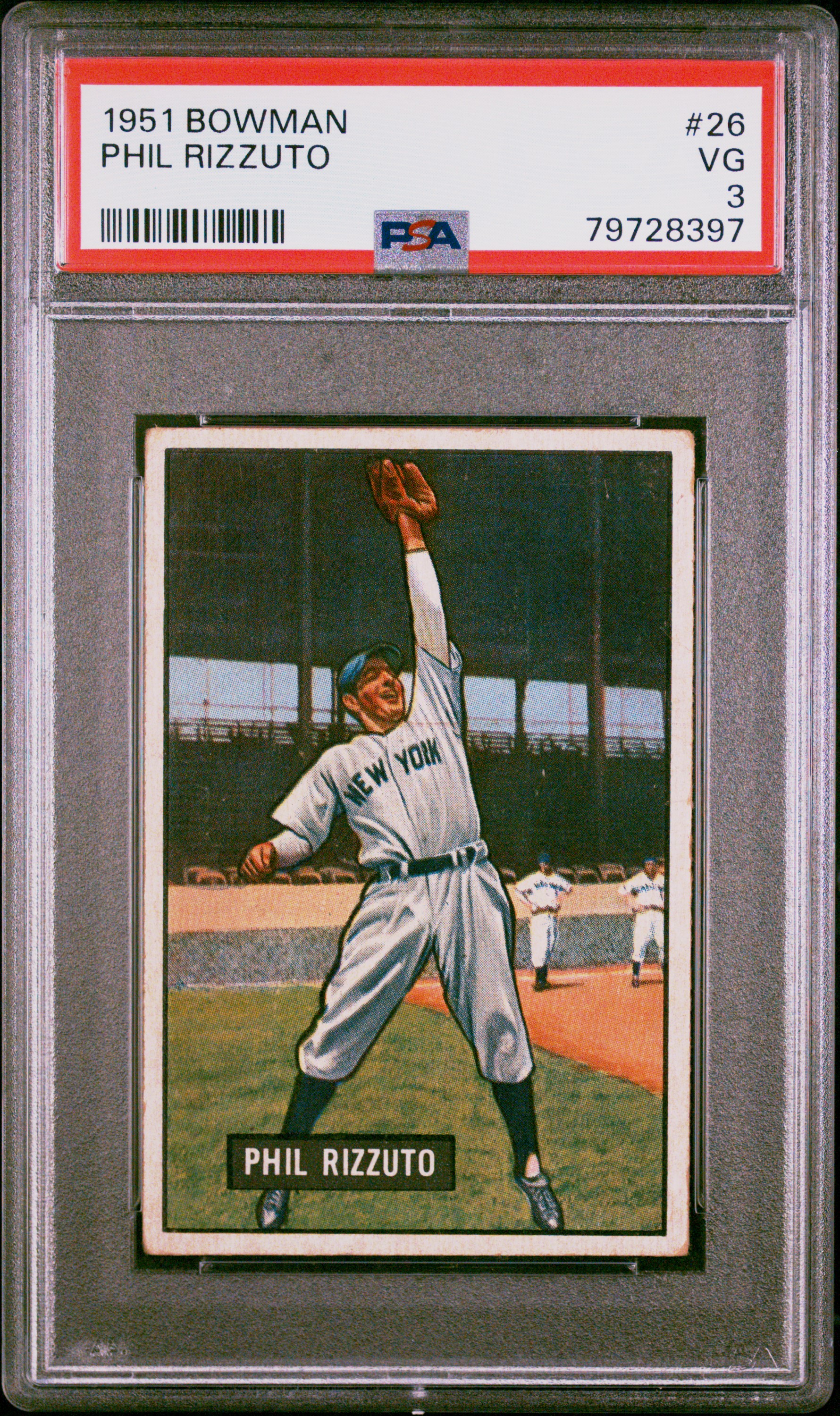 1951 Bowman #26 Phil Rizzuto – PSA VG 3