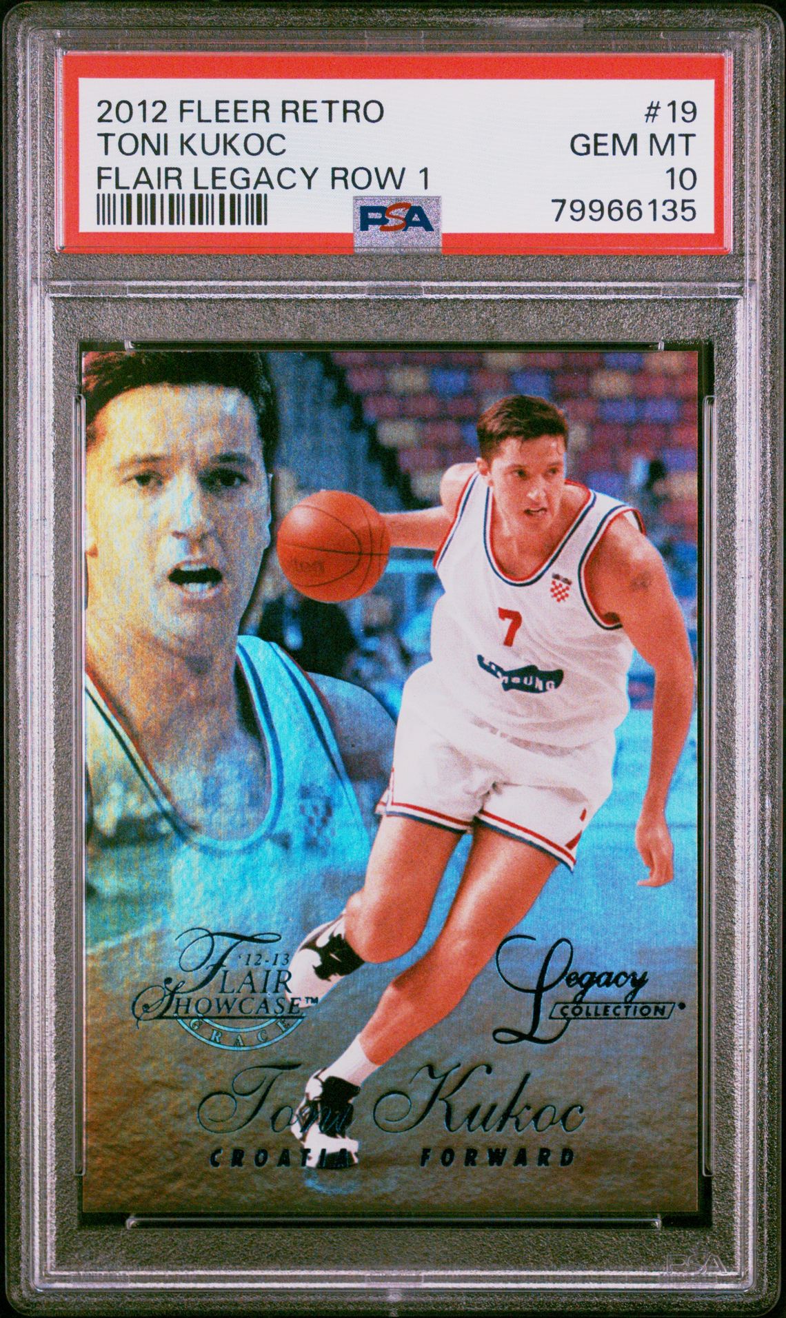 2012 Fleer FLEER RETRO FLAIR LEGACY ROW 1 #19 Toni Kukoc front
