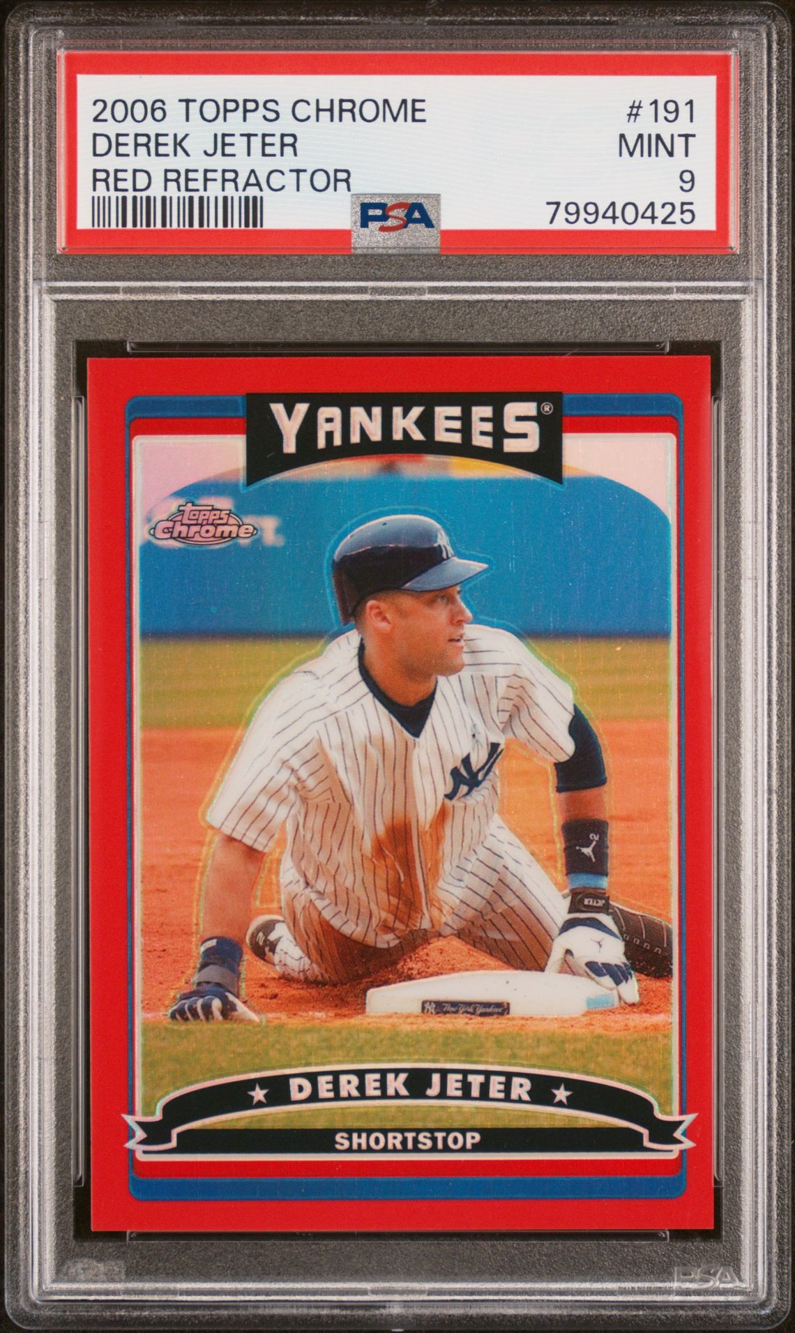 2006 Topps TOPPS CHROME Red Refractor #191 Derek Jeter front