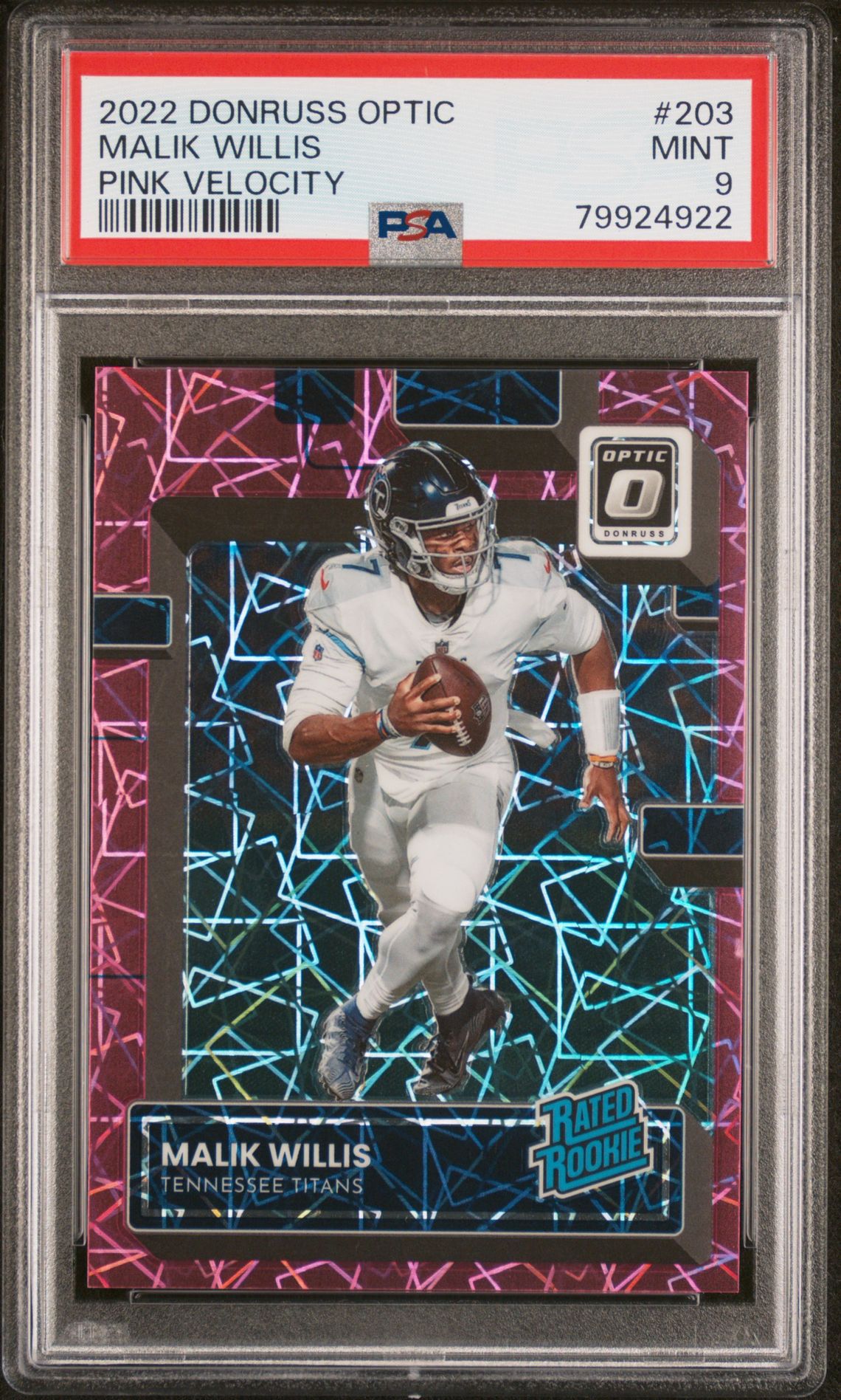 2022 Panini PANINI DONRUSS OPTIC PINK VELOCITY #203 Malik Willis front