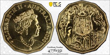2020-M 50C ANDA Money Expo Gilt Privy Mark MS69