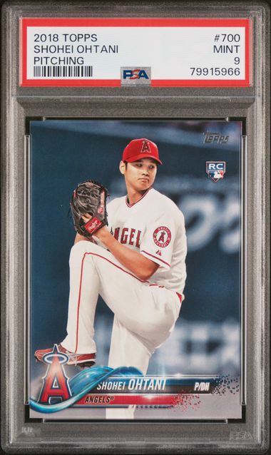 2018 Topps Pitching 700 Shohei Ohtani Rookie Card – PSA MINT 9 on