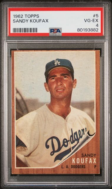 Sandy Koufax Autographed 1965 Topps Card #300 Los Angeles Dodgers