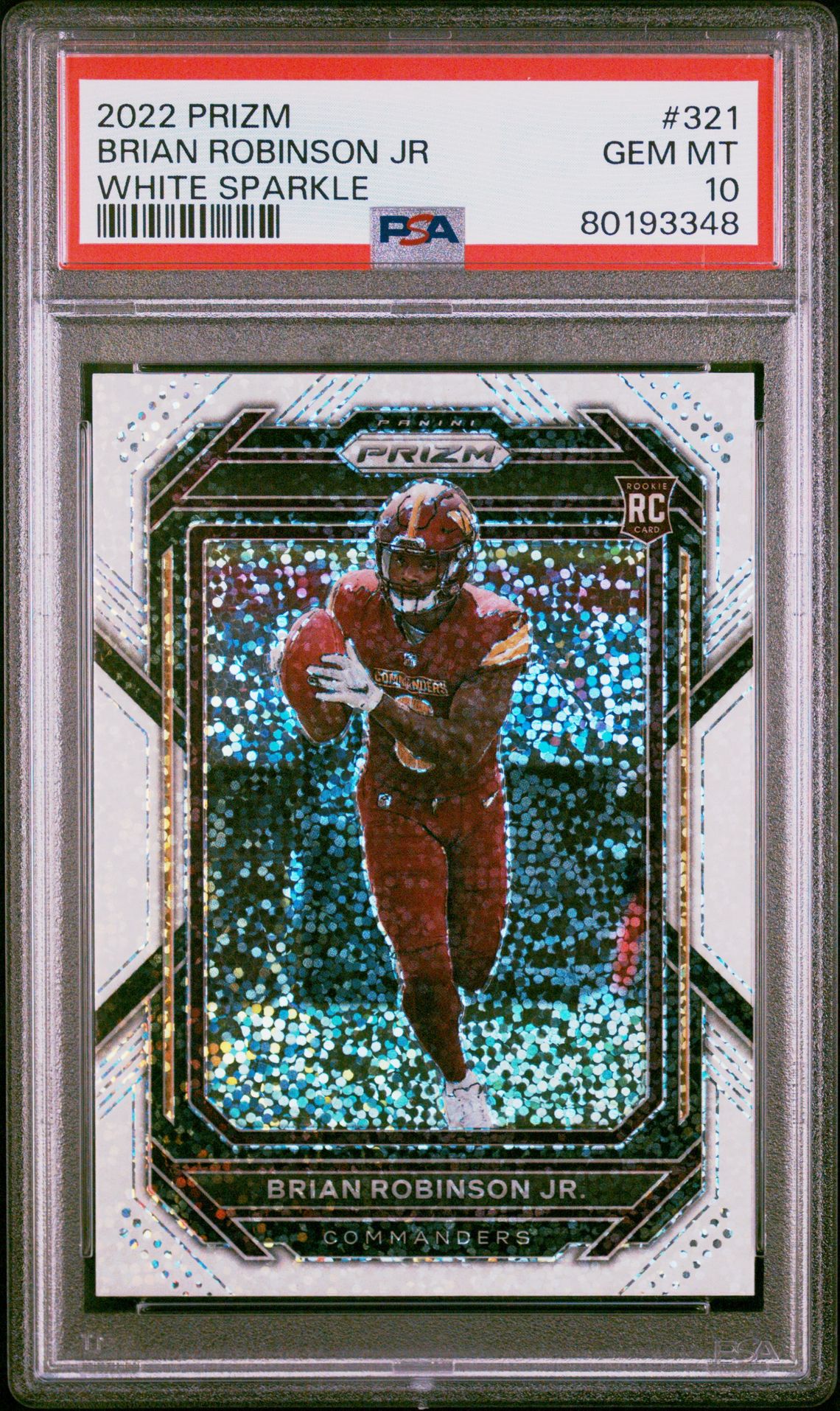 2022 Panini PANINI PRIZM WHITE SPARKLE #321 Brian Robinson Jr front