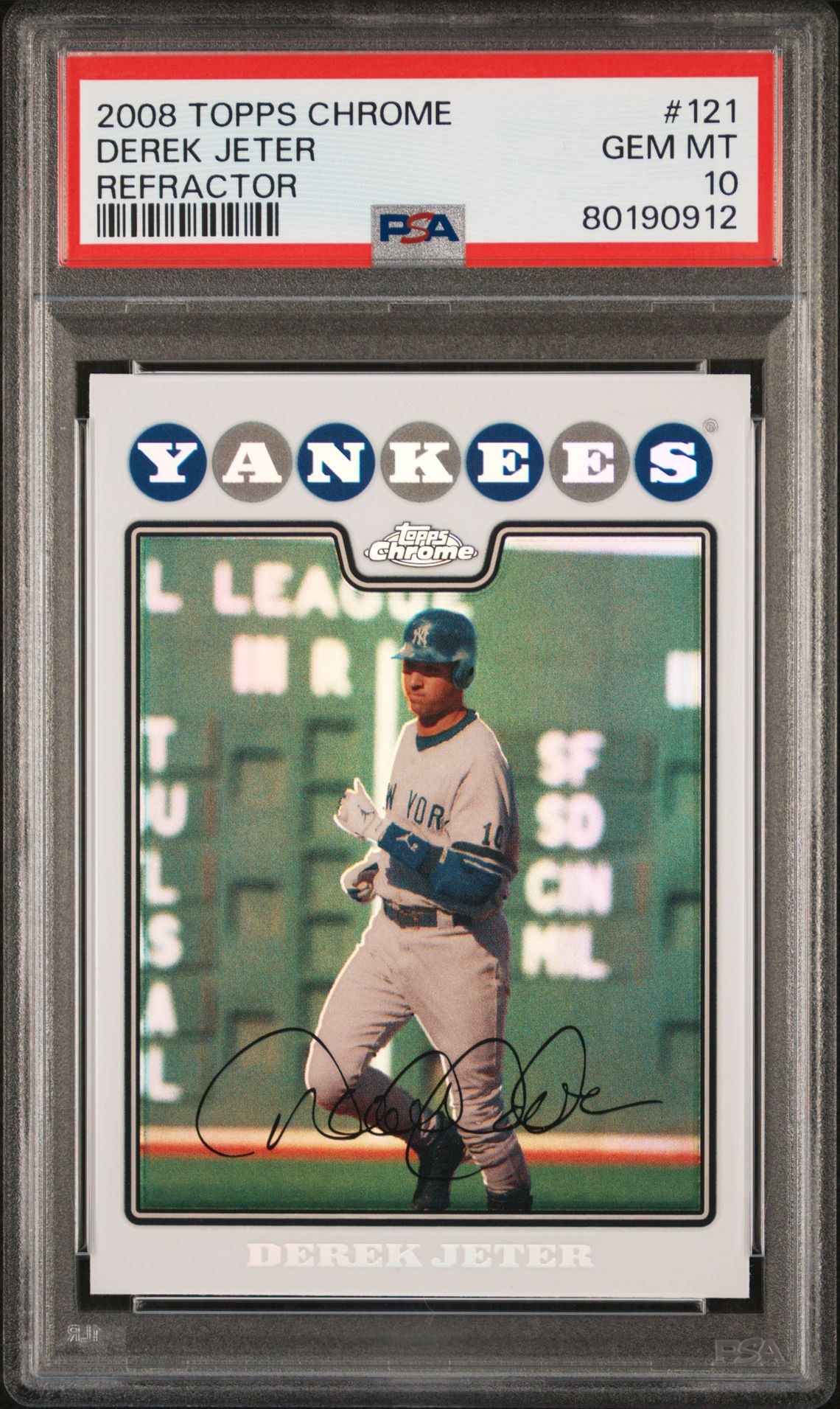 2008 Topps TOPPS CHROME Refractor #121 Derek Jeter front