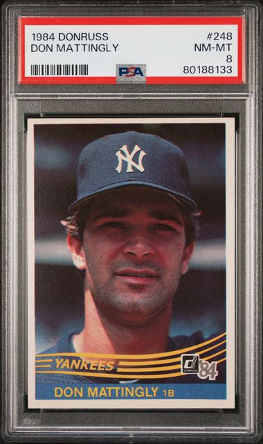 Sold at Auction: 1984 Donruss Don Mattingly Rookie Nm-mt