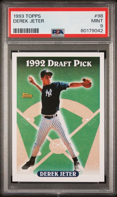 1993 Topps #98 Derek Jeter Rookie Card – PSA NM 7 on Goldin Auctions