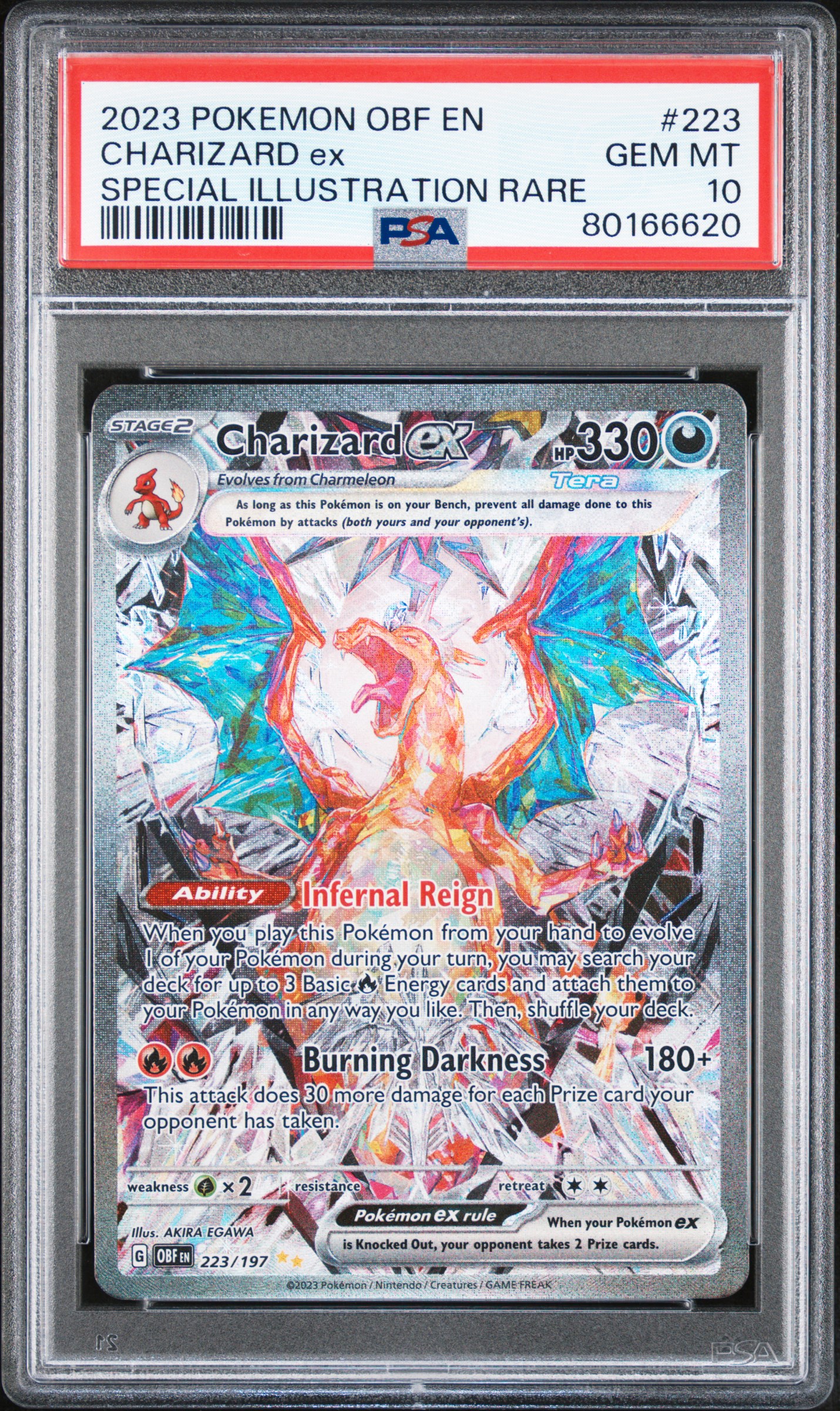 Charizard ex #223 Pokemon Obsidian Flames PSA + CGC Pop Report: Rarity vs Price (2026)