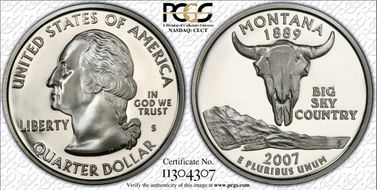 2007-S 25C Montana Silver PR70DCAM